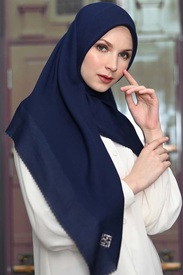 DELICATE SCARF NAVY - 02