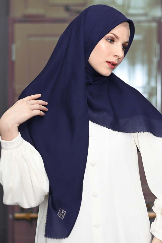 DELICATE SCARF NAVY - 02