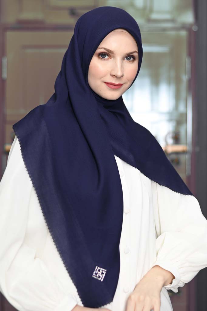 DELICATE SCARF NAVY - 02